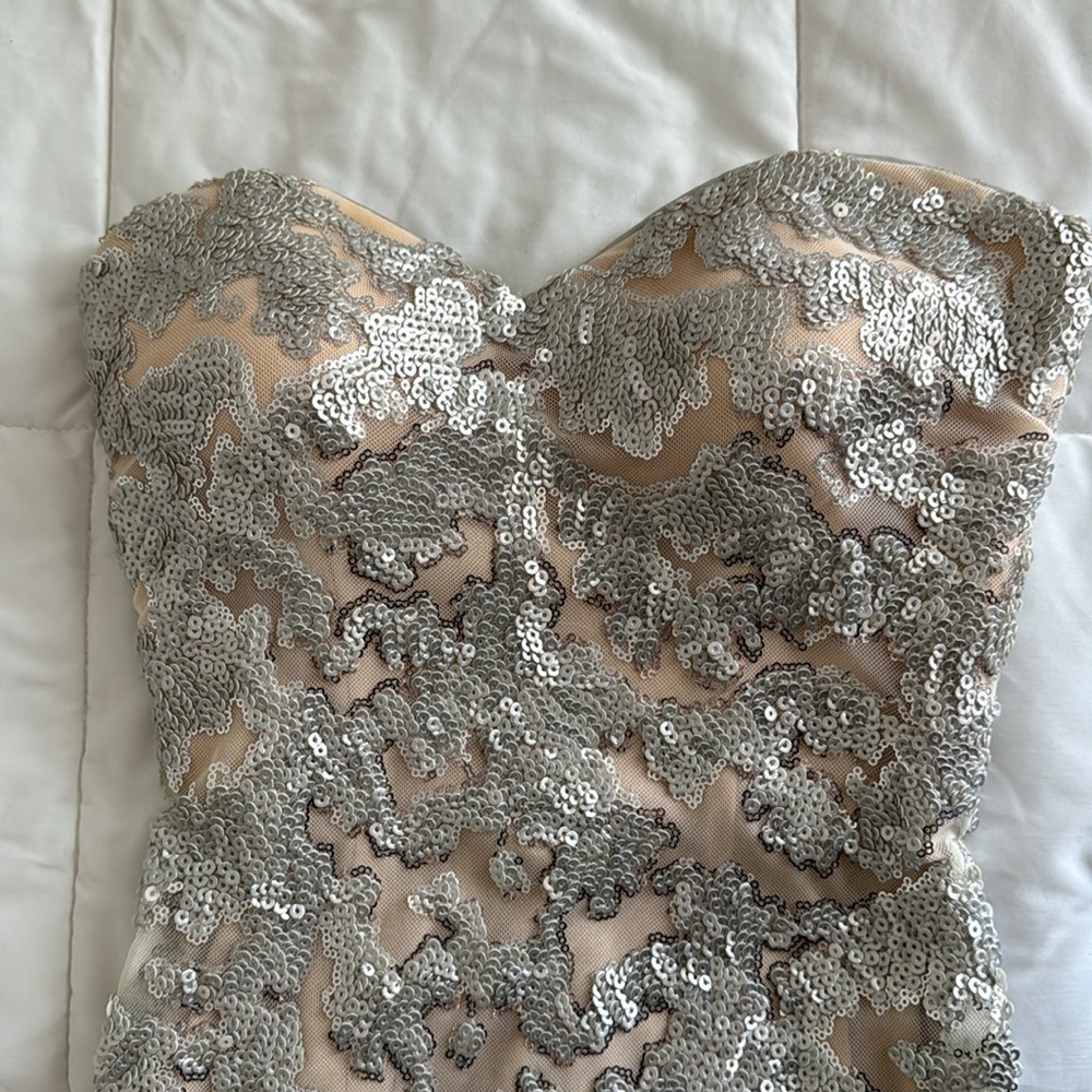 La Femme Bodycoon Sequin Strapless Dress Size 0